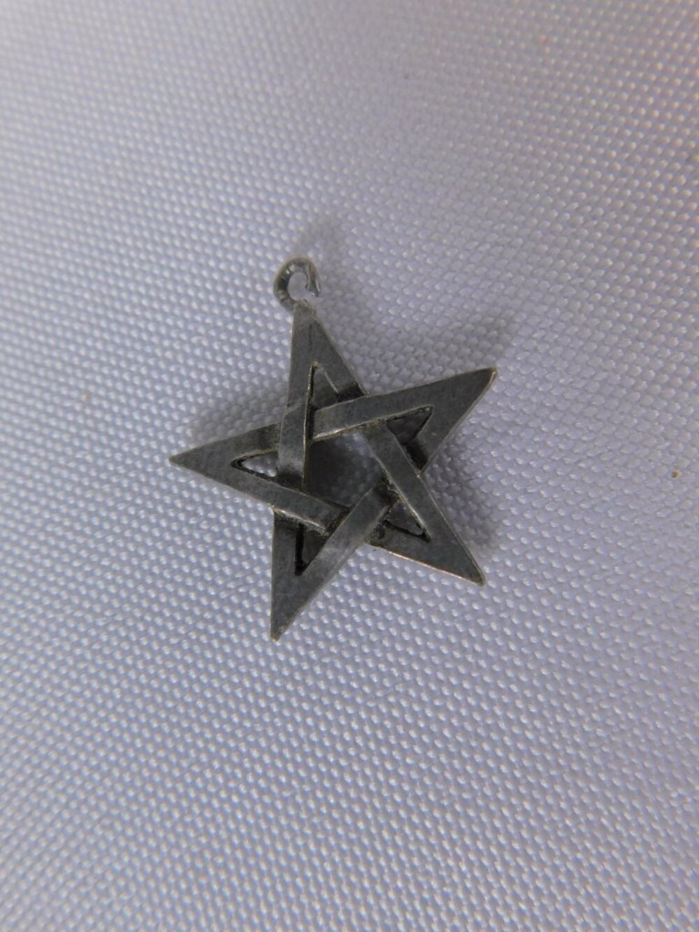 Interlaced Pentagram Star Pendant Necklace Silver Pagan Wiccan Magic Jewelry